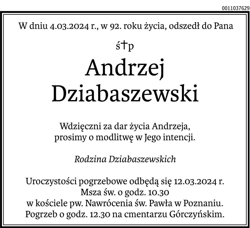 nekrolog swp Prof Andrzeja Dziabaszewskiego